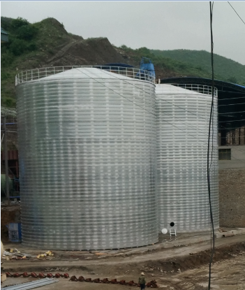 子长粮食钢板仓的安装全过程不用热焊接